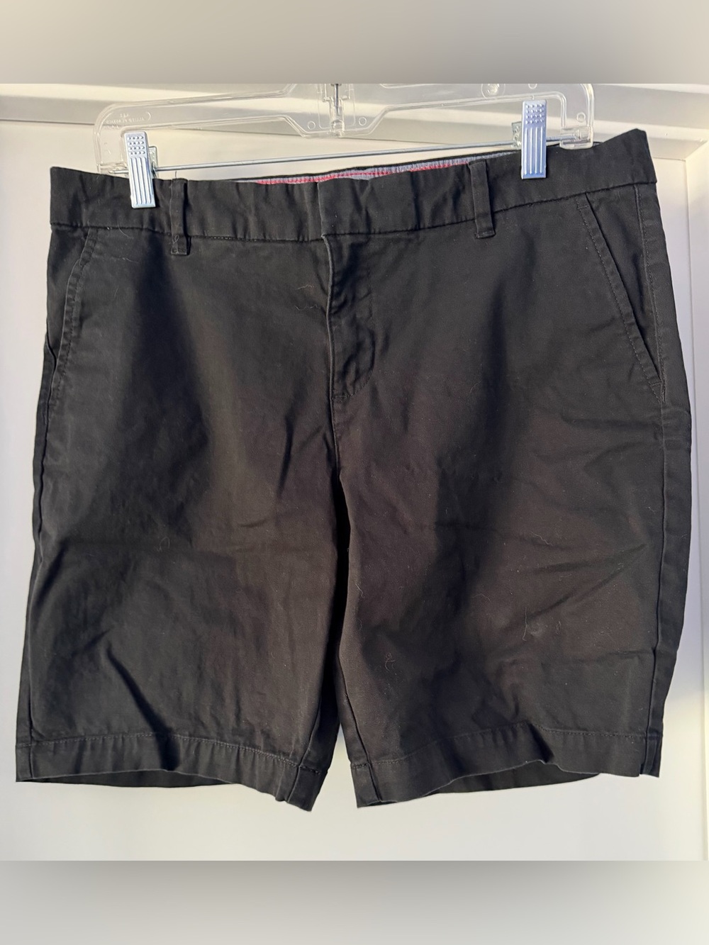Tommy Hilfiger Black Flat-Front Women’s Shorts